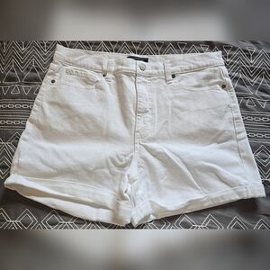 Banana Republic White Denim Cuffed Shorts Size 12/31